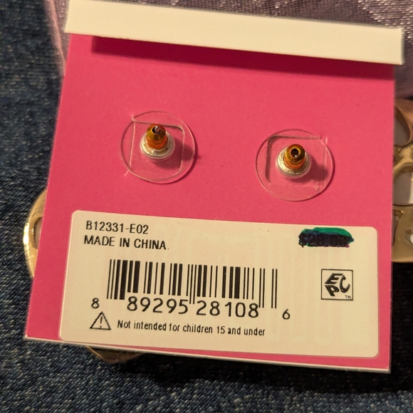 Betsey Johnson Pink Heart XO Earrings - Picture 3 of 5